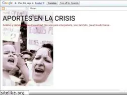 Sites similar to aportesenlacrisis.blogspot.com