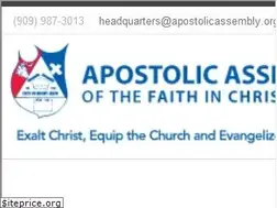 Sites similar to apostolicassembly.org