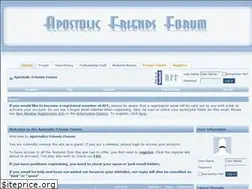 Sites similar to apostolicfriendsforum.com