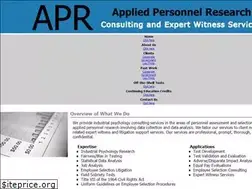 Sites similar to appliedpersonnelresearch.com