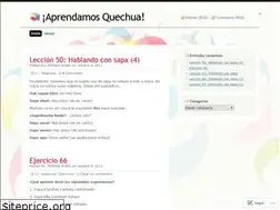Sites similar to aprendamosquechua.wordpress.com