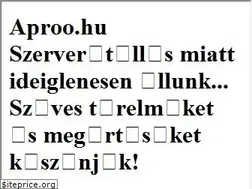 Sites similar to aproo.hu