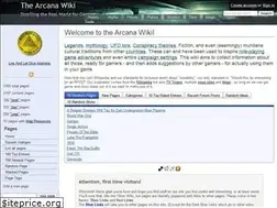 Sites similar to arcana.wikidot.com