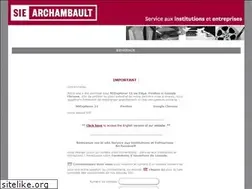 Sites similar to archambault-sie.ca