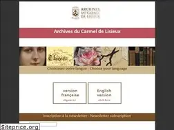 Sites similar to archives-carmel-lisieux.fr