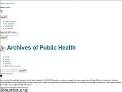 Sites similar to archpublichealth.biomedcentral.com