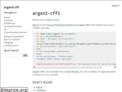Sites similar to argon2-cffi.readthedocs.io