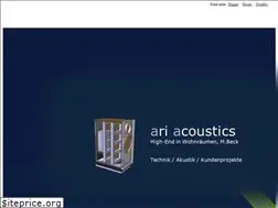 Sites similar to ari-acoustics.de