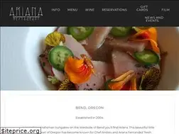 Sites similar to arianarestaurantbend.com