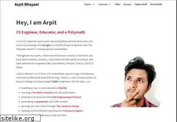 Sites similar to arpitbhayani.me
