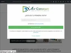 Sites similar to artcertificate.es
