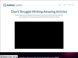 Sites similar to articleinsights.com