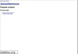Sites similar to articles.seoforums.me.uk