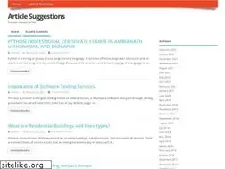 Sites similar to articlesuggestions.com