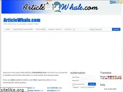 Sites similar to articlewhale.com