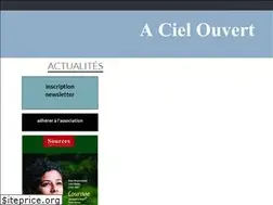 Sites similar to association-a-ciel-ouvert.org