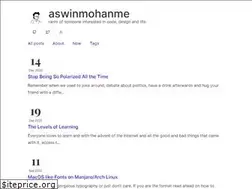 Sites similar to aswinmohan.me