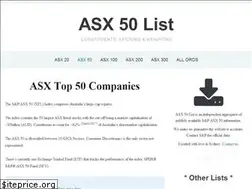 Sites similar to asx50list.com