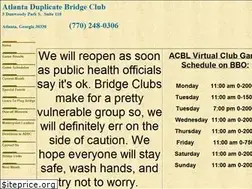 Sites similar to atlantaduplicatebridgeclub.com