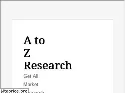 Sites similar to atozresearch.com