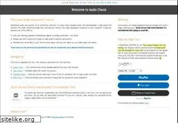 Sites similar to audiocheck.net
