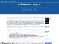Sites similar to audiocontentanalysis.org