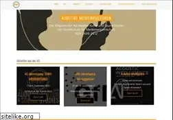 Sites similar to auditive-medienkulturen.de