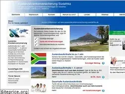 Sites similar to auslandskrankenversicherung-suedafrika.de
