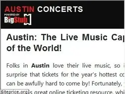 Sites similar to austinconcerts.org