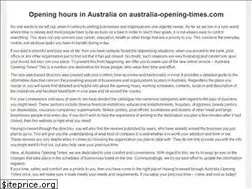 Sites similar to australia-opening-times.com