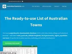 Sites similar to australiantownslist.com