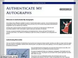 Sites similar to authenticatemyautographs.info