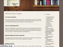 Sites similar to authorstobelievein.com