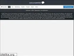 Sites similar to autocompletefail.de