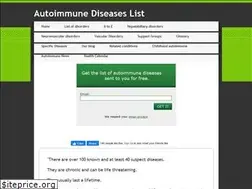 Sites similar to autoimmunediseaselist.com