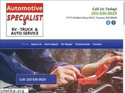 Sites similar to automotivespecialistsandrvs.com