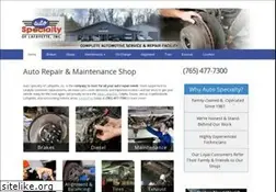 Sites similar to autospecialtyoflafayette.com