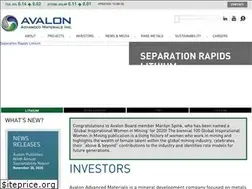 Sites similar to avalonadvancedmaterials.com
