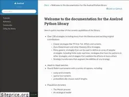 Sites similar to axelrod.readthedocs.io