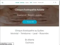 Sites similar to axiomeosteopathie.ca