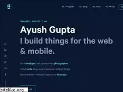 Sites similar to ayushgupta.tech