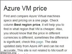 Sites similar to azureprice.net