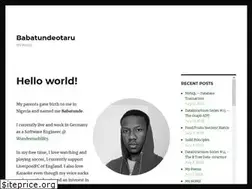 Sites similar to babatundeotaru.me