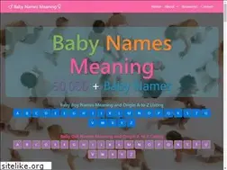Sites similar to babynames-meaning.com