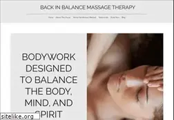 Sites similar to backinbalancemassagetherapy.com