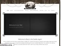 Sites similar to backinthesaddle.ca
