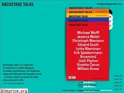 Sites similar to backstagetalks.com