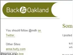 Sites similar to backtooakland.com