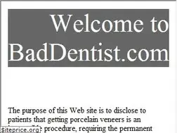 Sites similar to baddentist.com