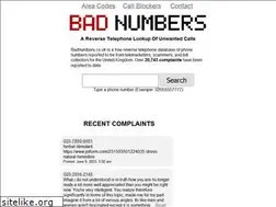 Sites similar to badnumbers.co.uk